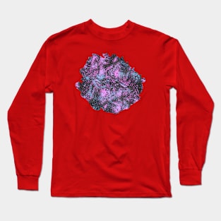 Dripping Brushstrokes Splatter cyan magenta Long Sleeve T-Shirt